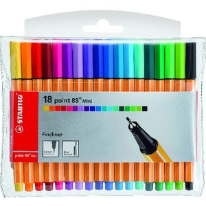 Stabilo Point 88 Mini Fineliners Assorted 18 Pack