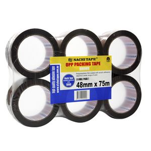 Nachi Brown Packaging Tape 48mm x 75m Roll 6 Pack