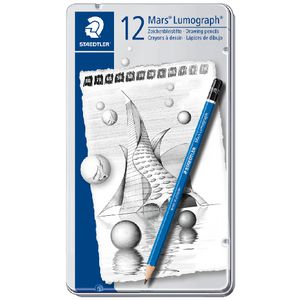 Staedtler Mars Lumograph 100 Sketching Pencils 12 Pack