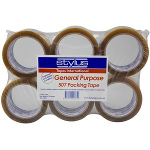Stylus General Purpose Packing Tape Clear 6 Pack