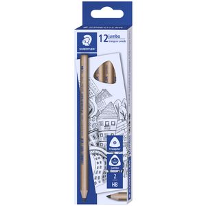 Staedtler Natural Jumbo Triangular Pencil HB 12 Pack