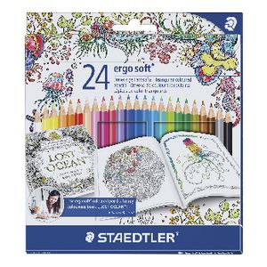 Staedtler Ergo Soft Coloured Pencils 24 Pack Printed Design