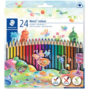 Staedtler Triangular Coloured Pencils 24 Pack