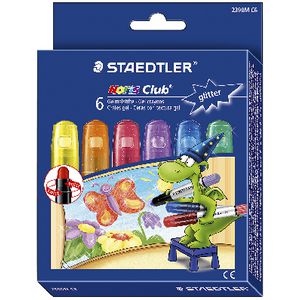 Staedtler Noris Club Glitter Crayons 6 Pack