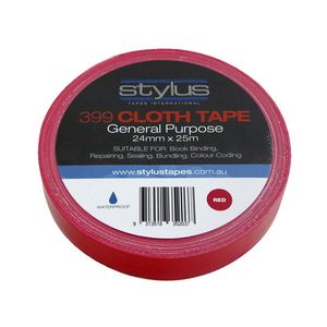 Stylus General Purpose Cloth Tape 24mm x 25m Red