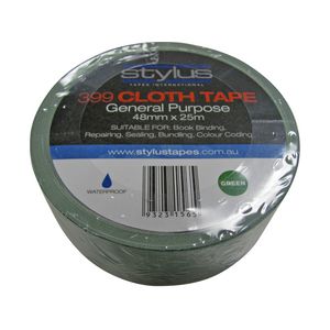 Stylus Cloth Tape 48mm x 25m Green