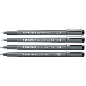 Staedtler Pigment Liners Assorted 4 Pack