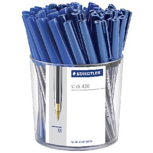 Staedtler Stick 430 Medium Ballpoint Pens Blue 50 Pack