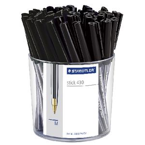 Staedtler Stick 430 Medium Ballpoint Pens Black 50 Pack
