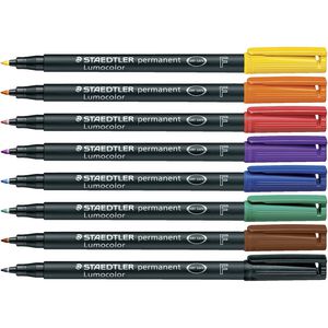 Staedtler Lumocolor 318 Permanent Markers Assorted 8 Pack
