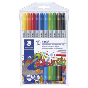 Staedtler Noris Club Fibre Twin Tip Pens 10 Pack