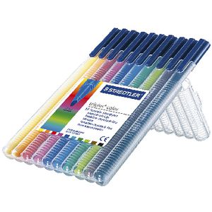 Staedtler Noris Club Triangular Colour Fibre Tip Pens 10 Pack