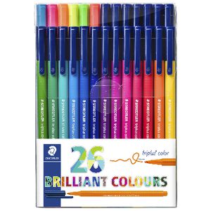 Staedtler Tri Plus Fibre Tip Pens Pack 26