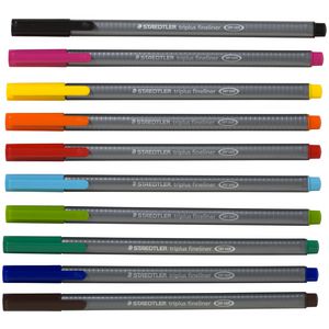 Staedtler Triplus Fineliner 334 Assorted 10 Pack