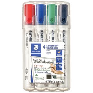 Staedtler 351 Whiteboard Markers Chisel Assorted 4 Pack
