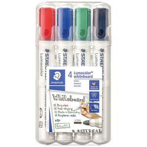 Staedtler 351 Whiteboard Markers Bullet Tip Assorted 4 Pack