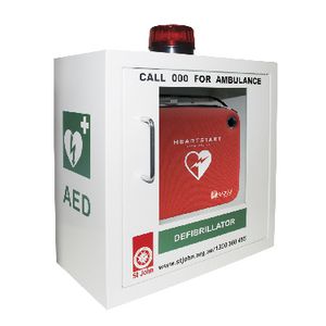 St John Alarmed AED Defibrillator Cabinet
