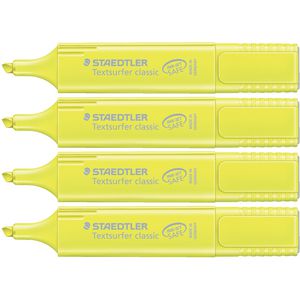 Staedtler Textsurfer Classic Highlighters Yellow 4 Pack