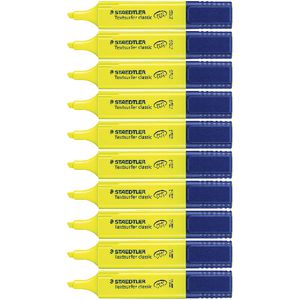 Staedtler Textsurfer Highlighter Yellow 10 Pack