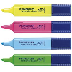 Staedtler Textsurfer Highlighters Assorted 4 Pack