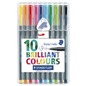 Staedtler Triplus Rollerball Pens Assorted 10 Pack
