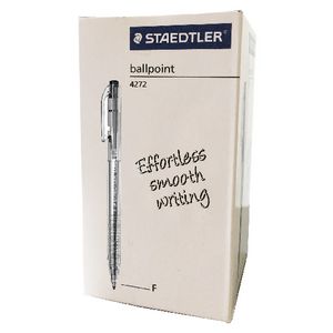 Staedtler Stick Retractable Ballpoint Pens Black 50 Pack