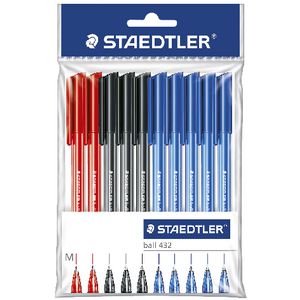 Staedtler 432 Ice Ballpoint Pens Assorted 10 Pack