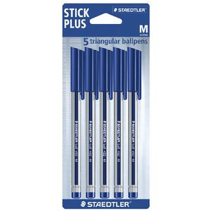 Staedtler Stick 432 Ballpoint Pens Blue 5 Pack