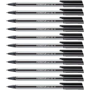 Staedtler Stick 432 Ballpoint Pens Black 10 Pack
