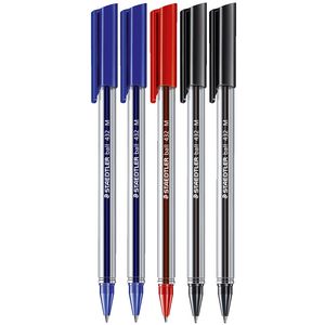 Staedtler Stick 432 Plus Ballpoint Pens Assorted 5 Pack