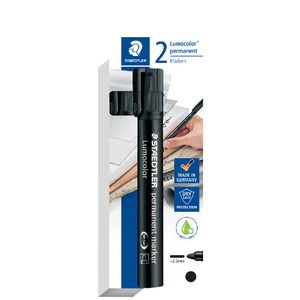 Staedtler Lumocolor 352 Permanent Marker Black 2 Pack