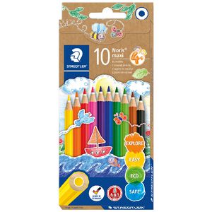 Staedtler Noris Club Maxi Learner Coloured Pencils 10 Pack