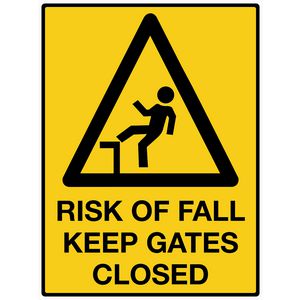 Mills Display Risk of Fall Sign 450 x 600mm