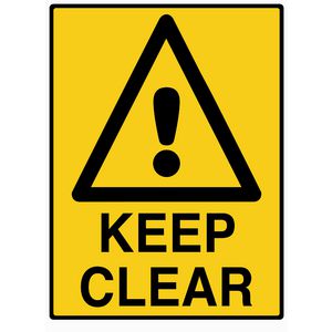 Mills Display Keep Clear Sign 450 x 600mm