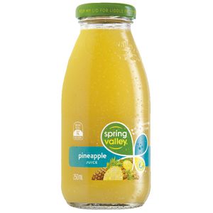 Spring Valley Pineapple Juice 250mL Glass Bottle 30 Pack