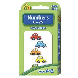 School Zone Flash Cards Numbers 0-25