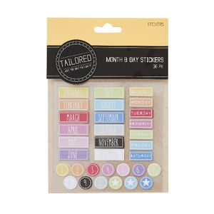 Tailored Month and Day Stickers