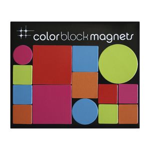 Three By Three Colour Block Magnets Brights 14 Pack