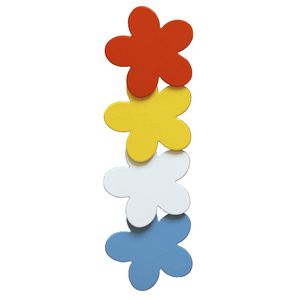 Three By Three Metal Magnets Flowers 4 Pack
