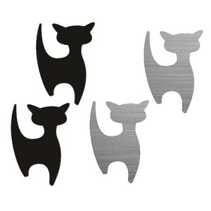 Three By Three Shape-Up! Cat Magnets Black