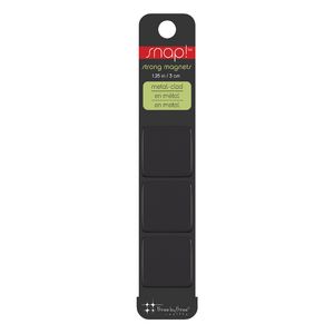 Three By Three Snap! Square Magnets Black 3 Pack