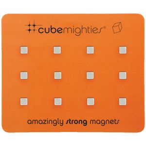 Three By Three Cube Mighties Magnets Silver 12 Pack