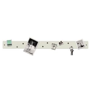 Three By Three Magnetic Strip Bulletin Board White