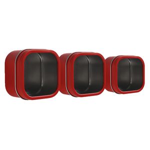 Three By Three Magnetic Storage Bin Red 3 Pack