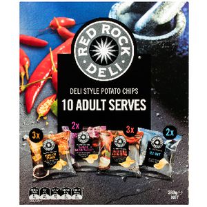 Red Rock Deli Chips Variety 280g 10 Pack