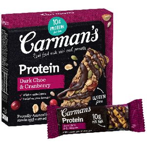 Carman's Protein Bar Dark Chocolate and Cranberry 5 Pack