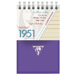 Clairefontaine 1951 Reporter's Pad 120 Page Assorted Colours
