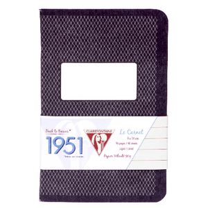 Clairefontaine 1951 Lined Pocket Notebook 96 Page Black