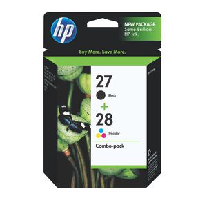 HP 27 and 28 Ink Cartridges Black and Tri-Colour