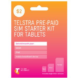 Telstra $2 Tablet SIM Card